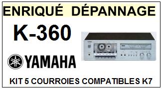 YAMAHA-K360 K-360-COURROIES-COMPATIBLES